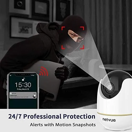 1080P Pet Camera, Home Camera 2 Way Audio, Baby Monitor Night Vision, Motion Detection, Compatible with Alexa Echo Show, Indoor Camera, Security Camera, Baby Camera with Cloud Storage
