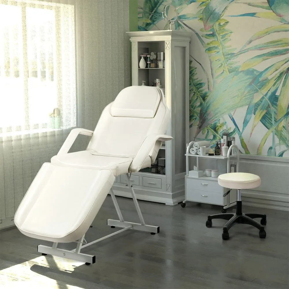 178cm L Adjustable Beauty Bed Salon Chair Set with Stool