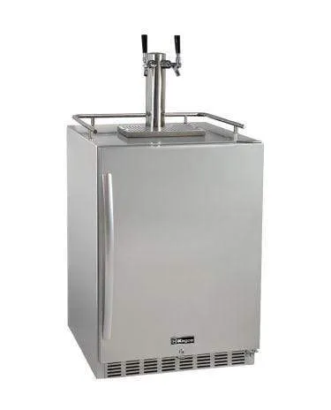24" Wide  Tap All Stainless Steel Outdoor Built-In Right Hinge Kegerator with Kit