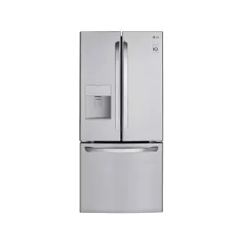 30 In. W 22 Cu. Ft. French Door Refrigerator with Water Dispenser in Stainless Steel