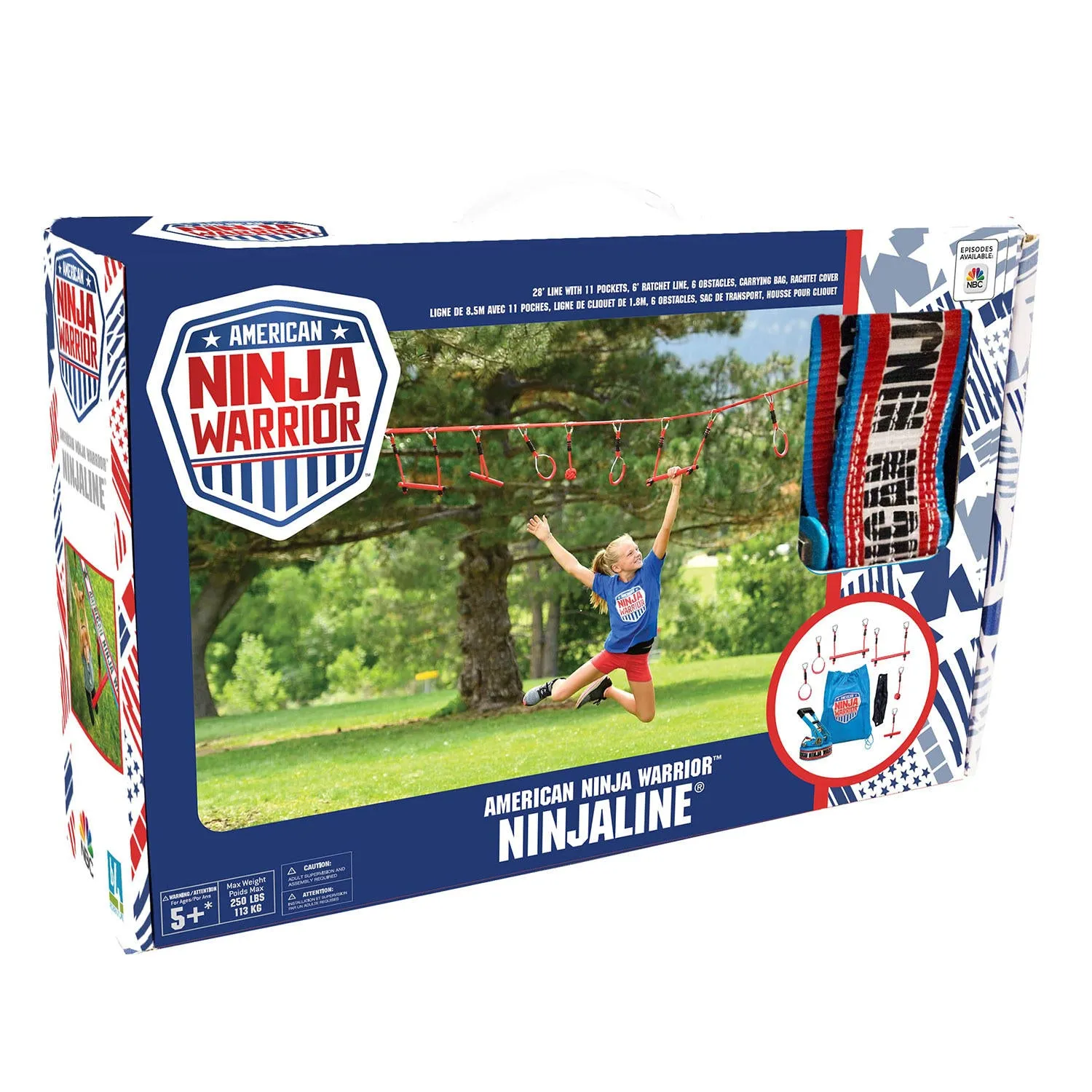 American Ninja Warrior Ninjaline Portable Jungle Gym & Training Set
