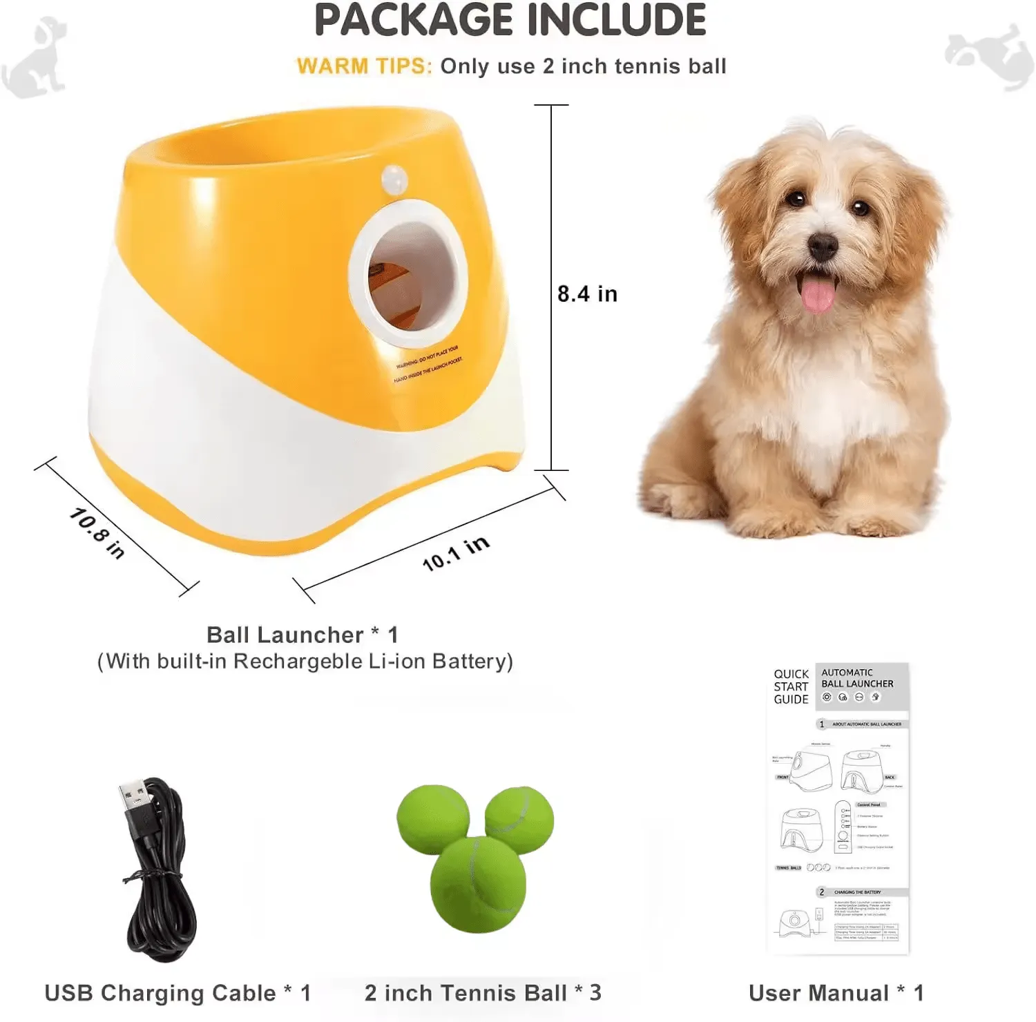 Automatic Ball Launcher for Dogs Ball Thrower Interactive Dog Toy