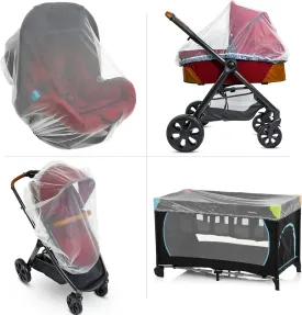 Baby Mosquito Net for Stroller, Carrier & Bassinet  Elastic Drawstring for Snug Fit Netting - Infant Bug Net for Jogger, Car Seat & Pack N Play  1000 Mesh Toddler Canopy & Gift Packaging