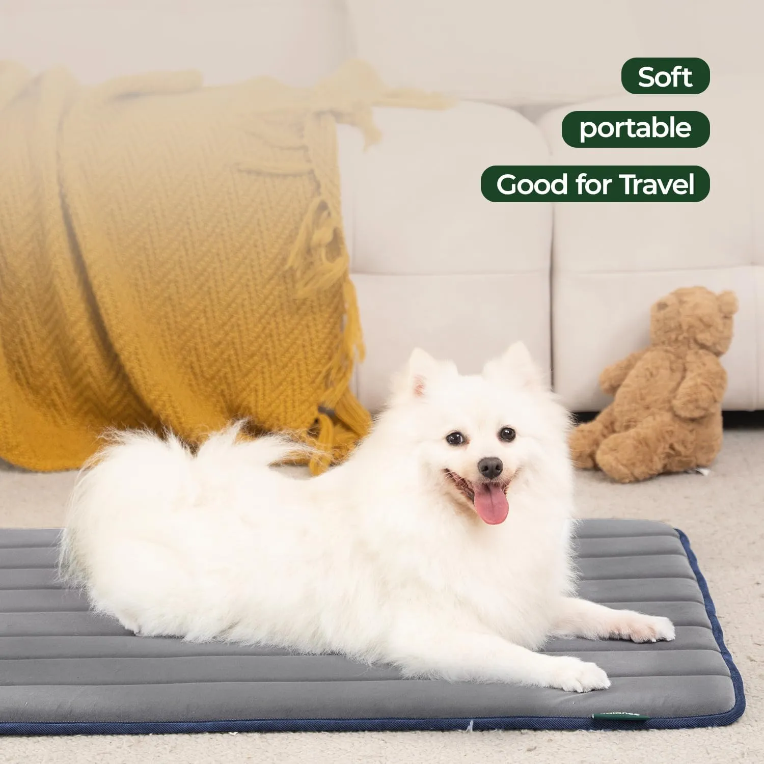 BALANCE Dog Crate Pad, Dog Foam Crate Mat Kennel Pad, Washable Water-Resistant Pet Bed Flat Dogs Cage Mat for Large Dogs