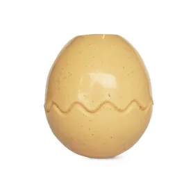 Beige Egg Rubber Food Enrichment Toy
