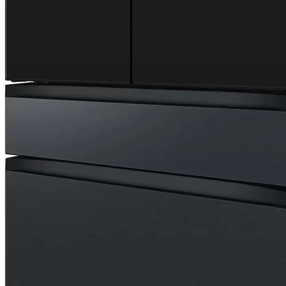 Bespoke 23 Cu. Ft. 4-Door French Door Smart Refrigerator with Family Hub in Charcoal Glass/Matte Black, Counter Depth