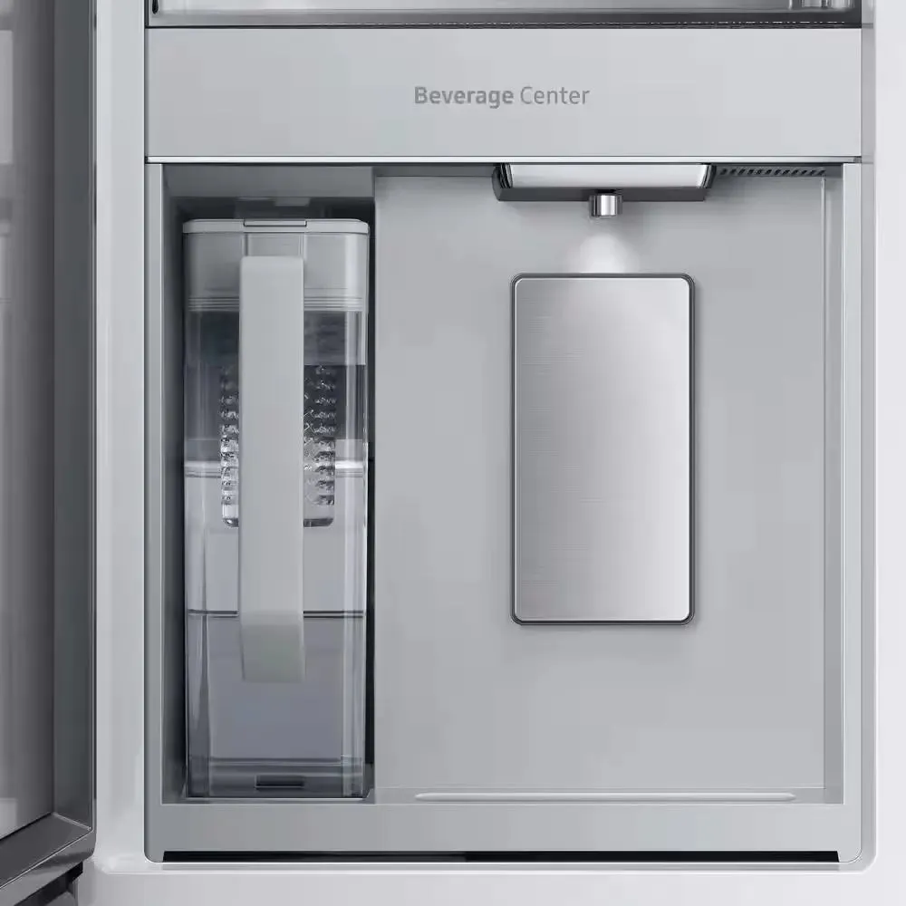 Bespoke 23 Cu. Ft. 4-Door French Door Smart Refrigerator with Family Hub in Charcoal Glass/Matte Black, Counter Depth