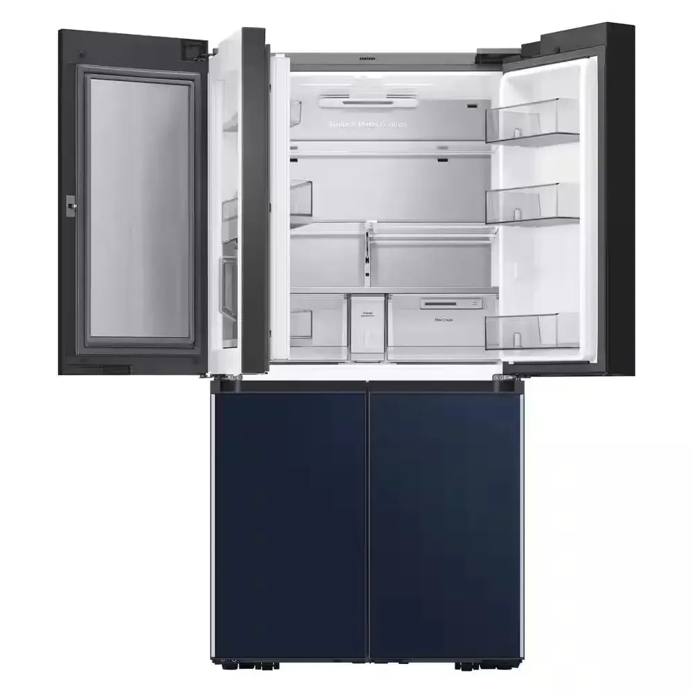 Bespoke 29 Cu. Ft. Customizable 4-Door Flex French Door Smart Refrigerator with Beverage Center, Standard Depth