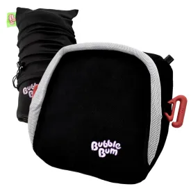 BubbleBum Inflatable Booster Car Seat  Foldable, Lightweight, Backless Travel Booster Seat for Kids, Portable Carseat for Toddler, Fits 3 Across, Compact for Uber - Ages 4-11 Year Old, - Black