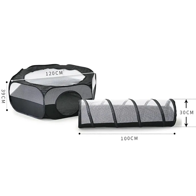 Collapsible Cat Tunnel Cube: 2-in-1 Interactive Pet Toy