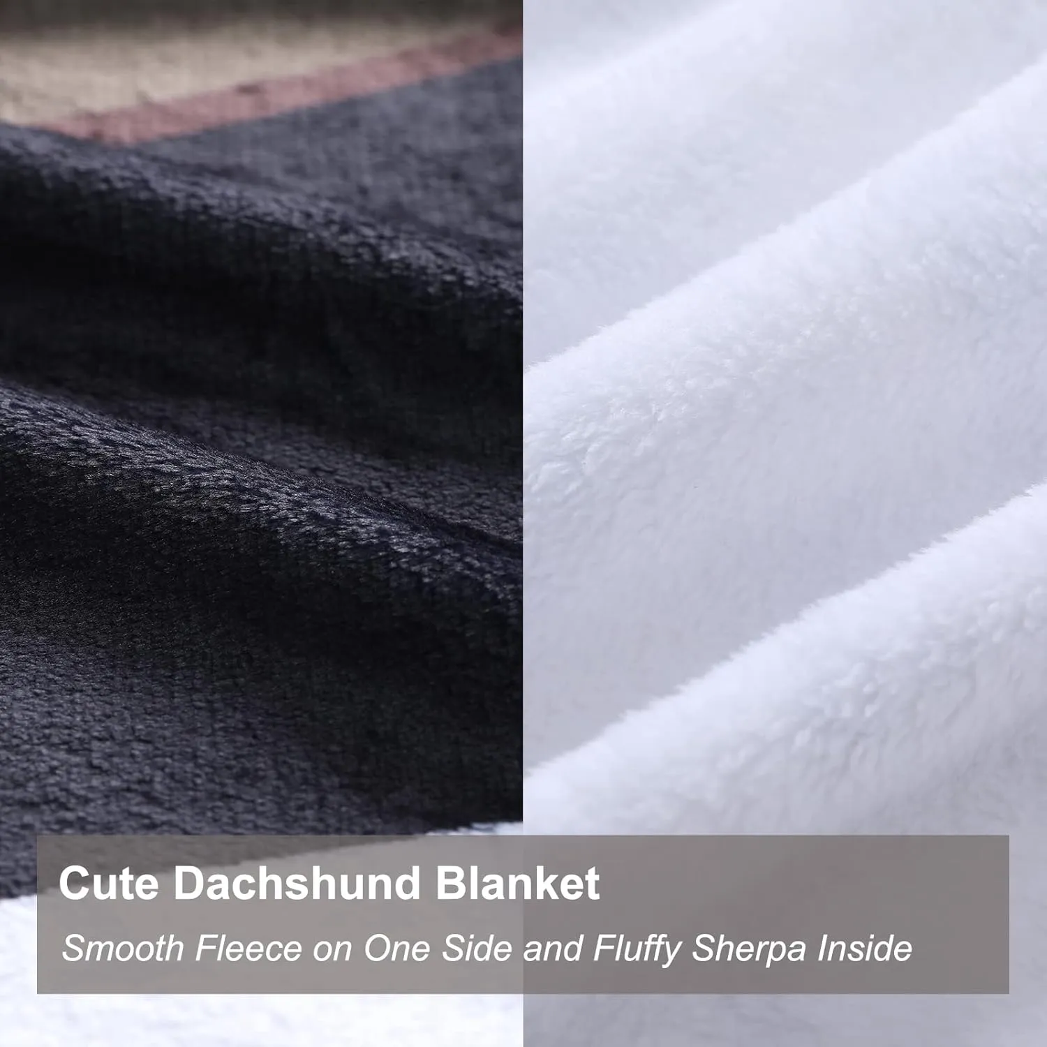 Dachshund Blanket, I Love Dachshunds Soft Flannel Twin Throw Cozy Wiener Dog Blankets Animal Pet Stuffed Gifts for Women Dog Lovers (Dachshund 4, 60"x 80")