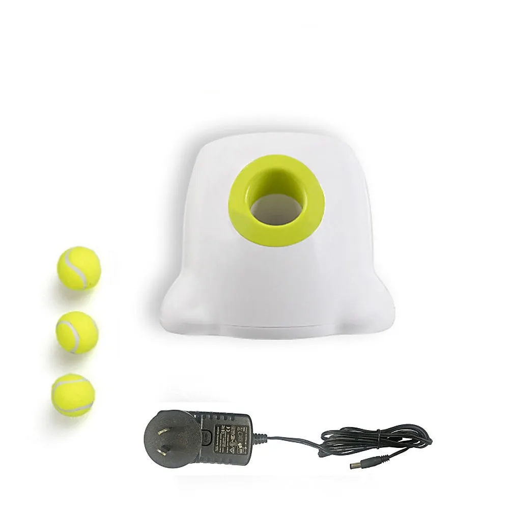 Dog Ball Launcher Thrower Automatic Tennis Fetch Machine with 3 Balls