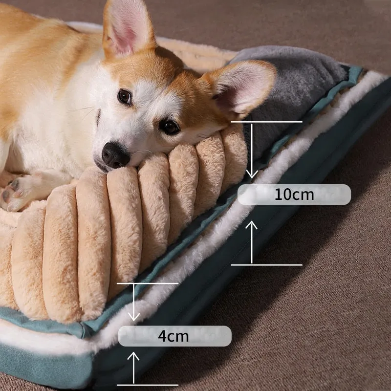 Dog Bed with Padded Cushion