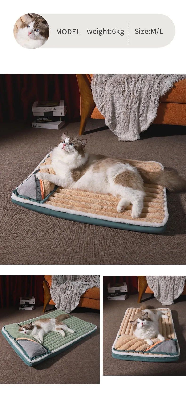 Dog Bed with Padded Cushion