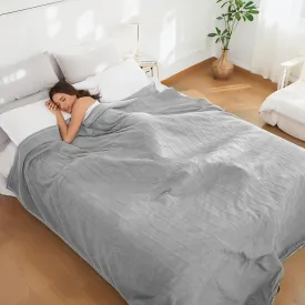 Electric Heated Blanket Full Size 72''x84'' Fleece Fabric Machine Washable Warm and Cozy, 4 Heating Levels & 10H Auto-Off, Light Grey