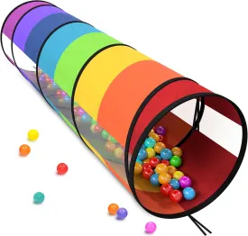Extra-Large Play Tunnel for Toddlers 1-3 Years  Pop-Up Baby Crawl Tube, Sensory Activity, Indoor & Outdoor Kids Toy, Collapsible for Easy Storage