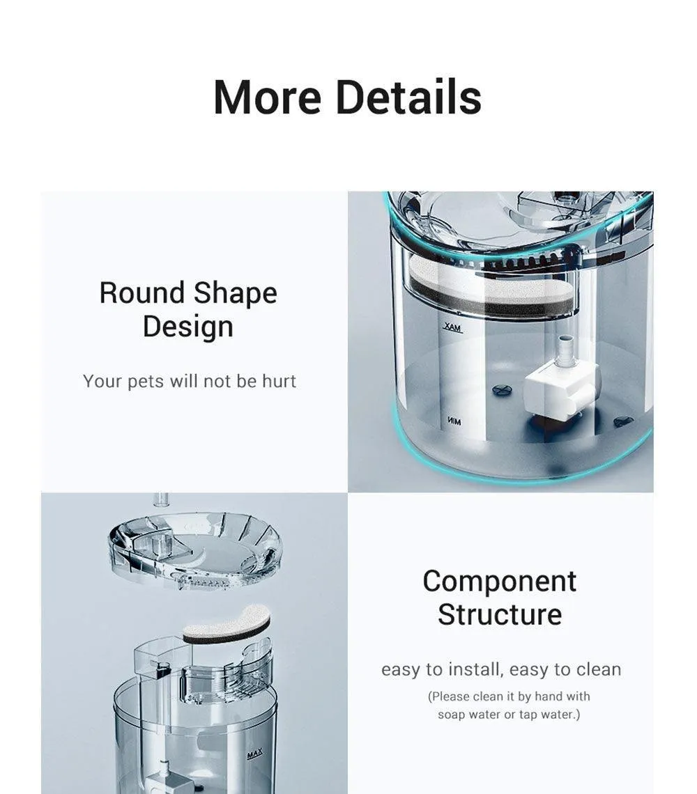 Filtered water fountain for your pet