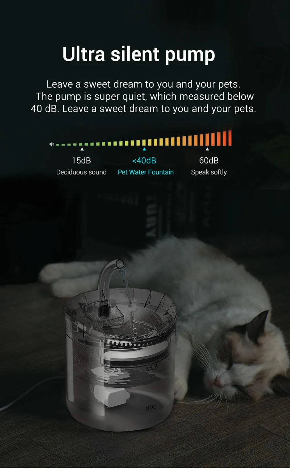 Filtered water fountain for your pet