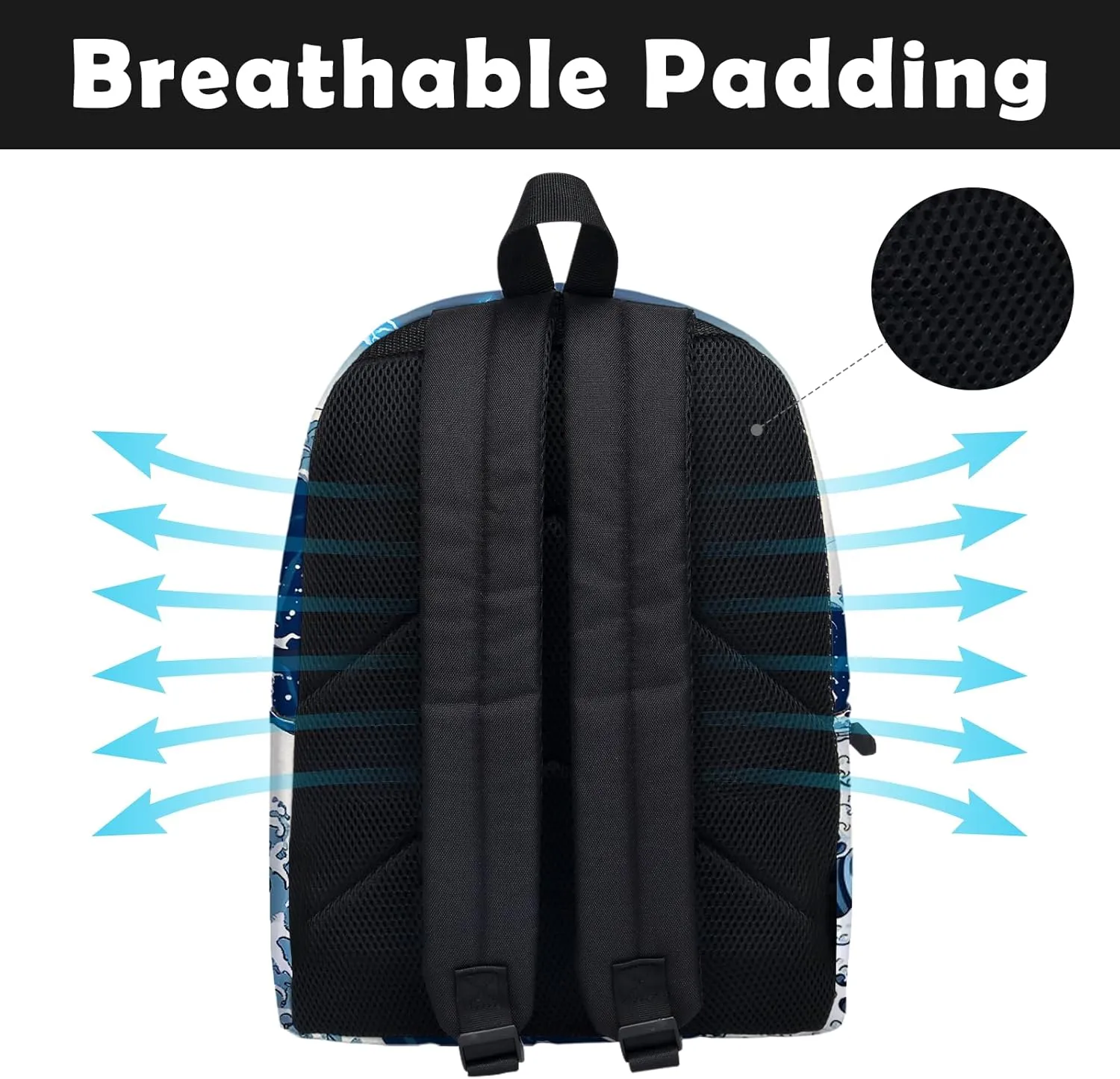 Funny Cat Whale School Backpack for Girls Boys, Cute Cat Riding Whale Backpack for School, Kids Whales Cats Print Bookbag, 16 Inch Animals Theme Laptop Back Pack for School Travel Hiking Camping