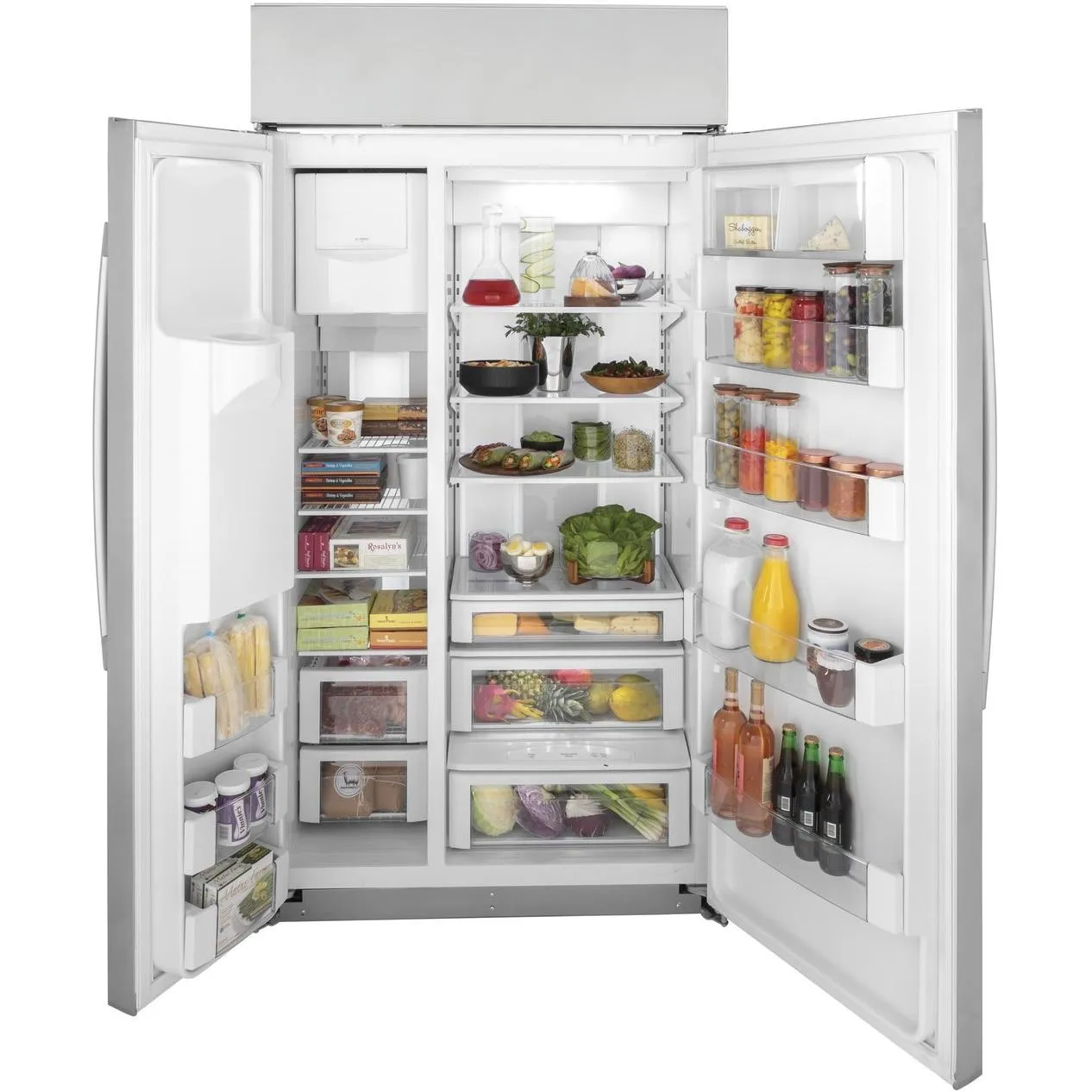 GE Profile 48-inch, 28.7 cu. ft. Side-by-Side Refrigerator with Dispenser PSB48YSNSS