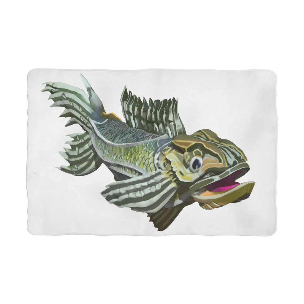 Green Fish Sublimation Pet Blanket