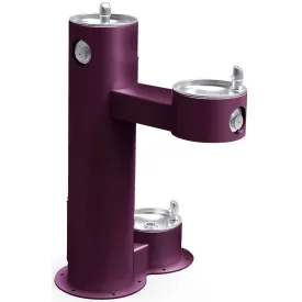 Halsey Taylor 4420DBFRKPUR Outdoor Fountain Bi-Level with Pet Station Non-Filtered FR Purple