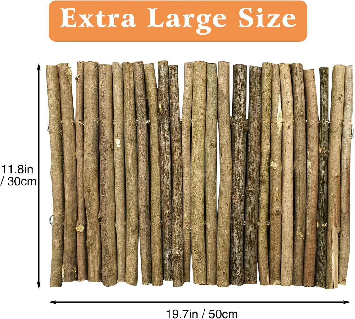 Hamiledyi Extra Large Wooden Reptile Hideout Bearded Dragon Bendy Bridge Climbing Ladder Hiding Hut Reptiles Hide Cave Habitat Decor for Lizards Gecko Spiders Snakes Tortoise(XL:20" x 11.8")
