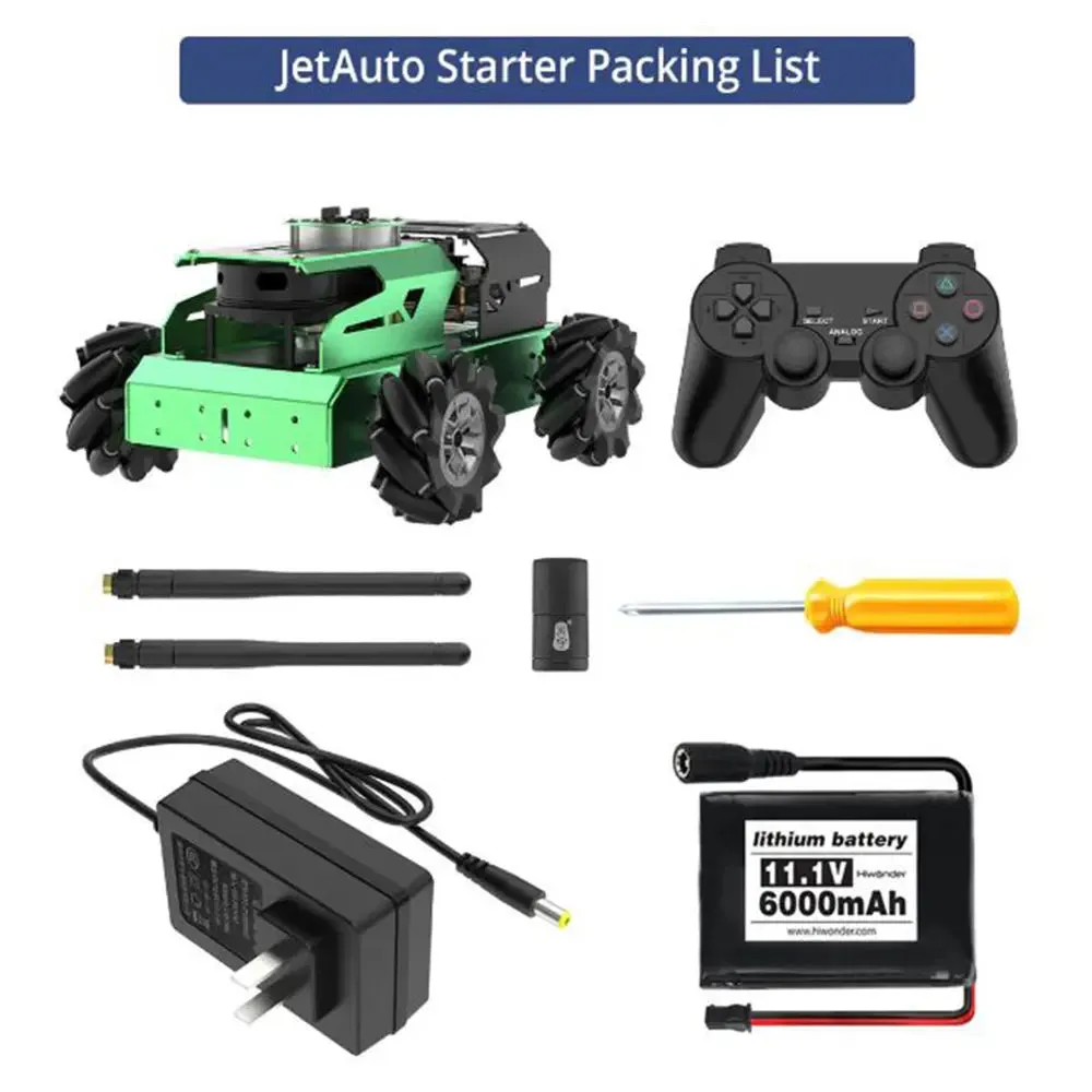 Hiwonder JetAuto ROS Robot Car Powered by Jetson Nano with Lidar Support SLAM Mapping and Navigation (Starter Kit/SLAMTEC A1 Lidar) )