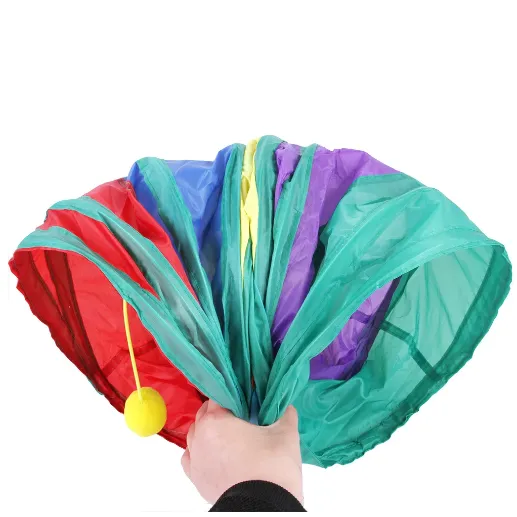 Interactive Cat Tunnel Collapsible Practical Cat Tunnel Outdoor Pet Exercising Training Toy