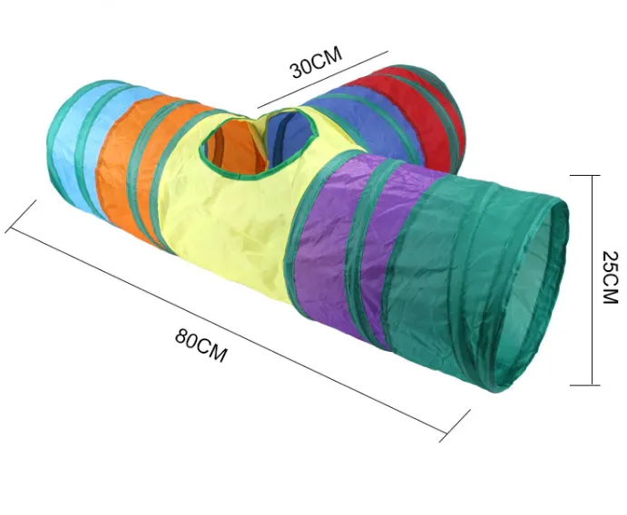 Interactive Cat Tunnel Collapsible Practical Cat Tunnel Outdoor Pet Exercising Training Toy