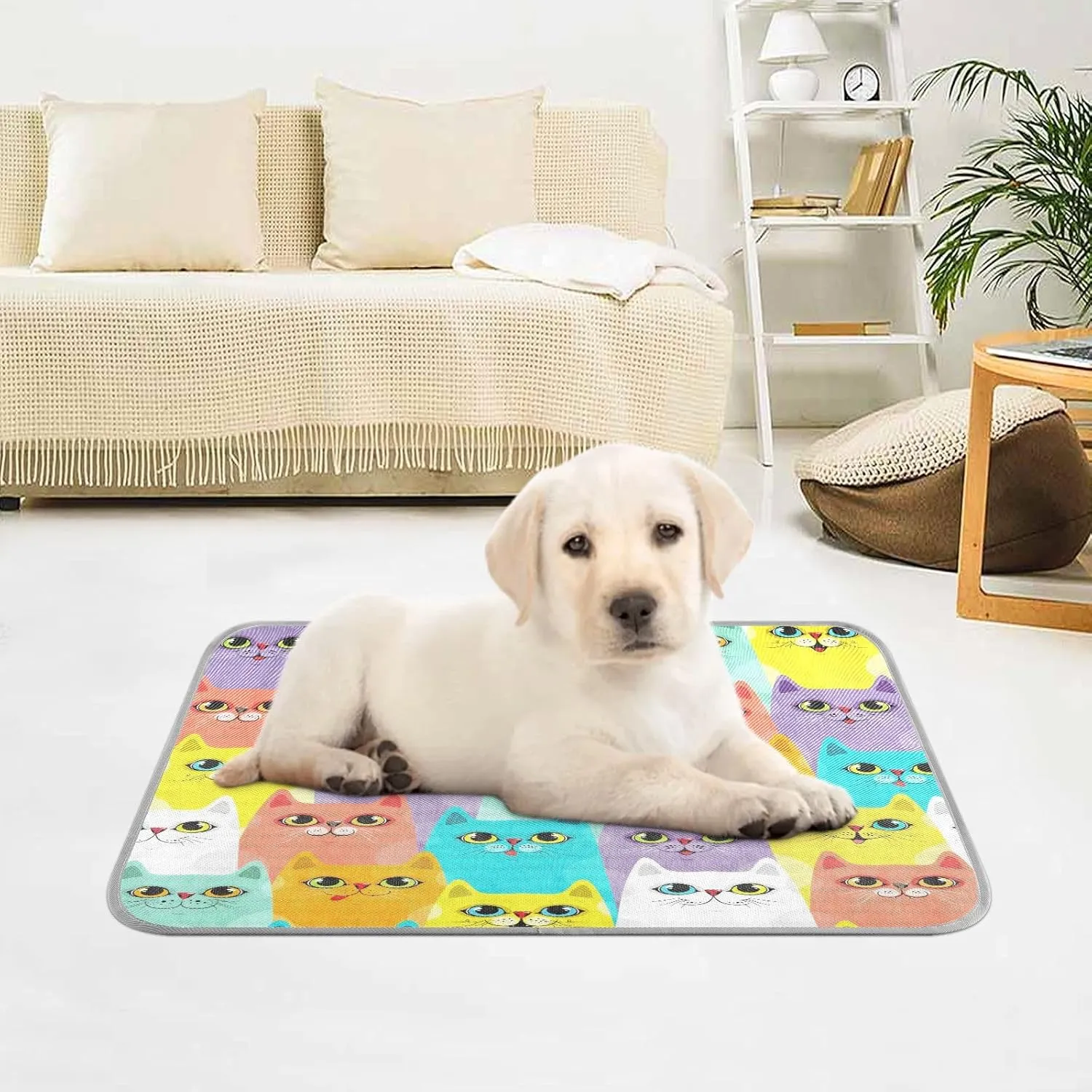 JSTEL Cat Cooling Pad Ice Silk Cooling Mat Washable Pet Cooling Mat Folding Summer Sleeping Mat 23.6x38.6 inch, Non-Toxic Gel, No Water or Electricity Needed for This Dog Cooling Pad,6