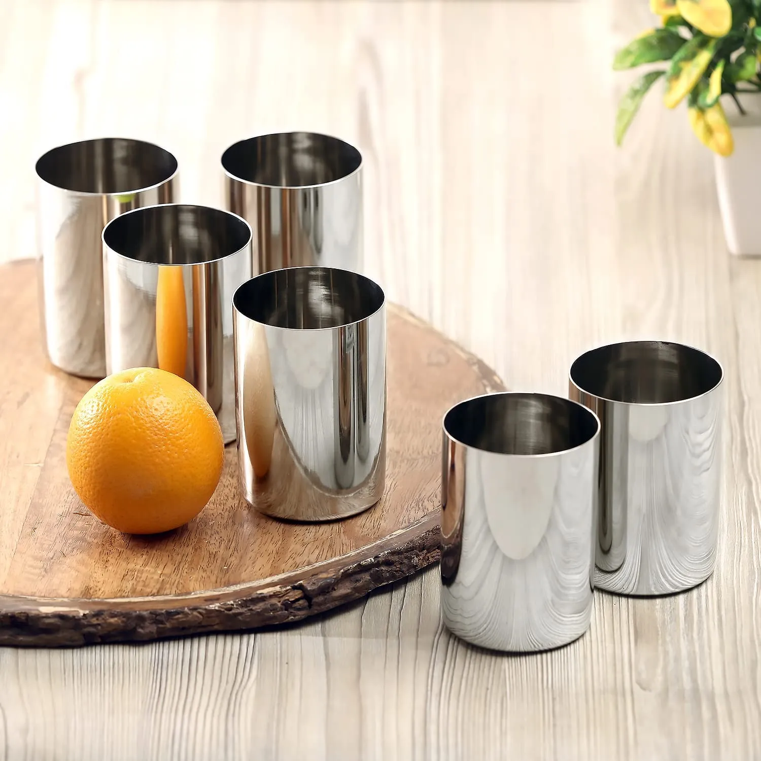 KITCHEN CLUE Smart Pack (Stainless Steel Insulated Water Containers 10 Liter with 2 Pcs Glass Set) - Highly Durable & Unbreakable - Hot and Cold Up to 4-5 Hours - Thermosteel Water Camper