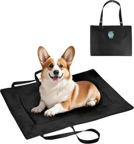 Kritter Planet Reversible Waterproof Foldable Dog Bed Pad for Camping & Travel, Portable Roll-Up Dog Bed Car Seat Pet Cushion Mat with Handles for Small & Medium Dogs, Indoor & Outdoor Use