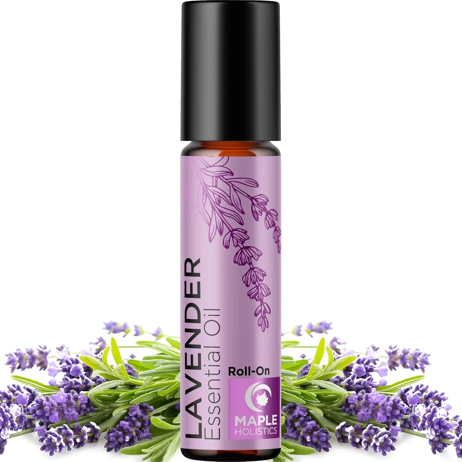 Lavender Essential Oil Roll On - Calming Aromatherapy Oil Roller for Sleep Headaches and Relaxation - Natural Pre-Diluted Sleep Oil for Nighttime Relaxation with Lavender Essential Oil for Skin