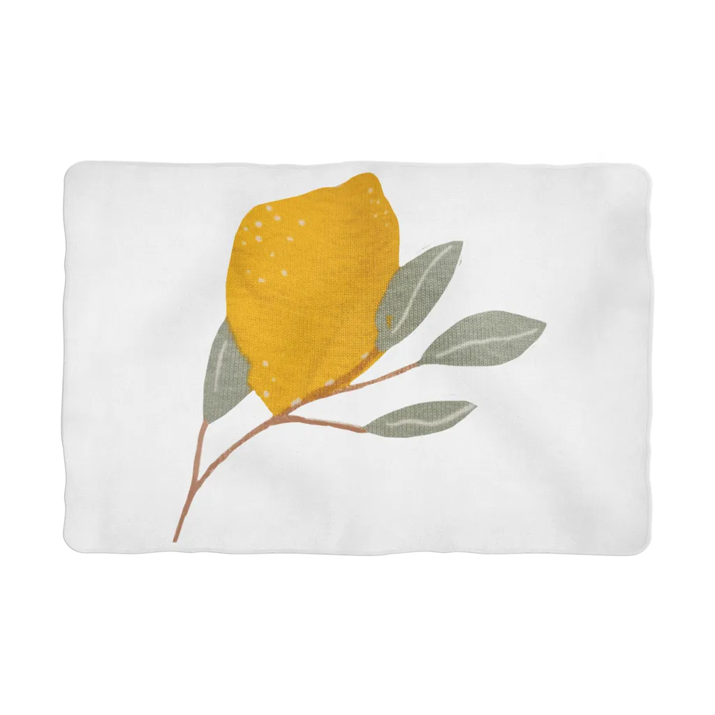 Lemon and Leaves Sublimation Pet Blanket