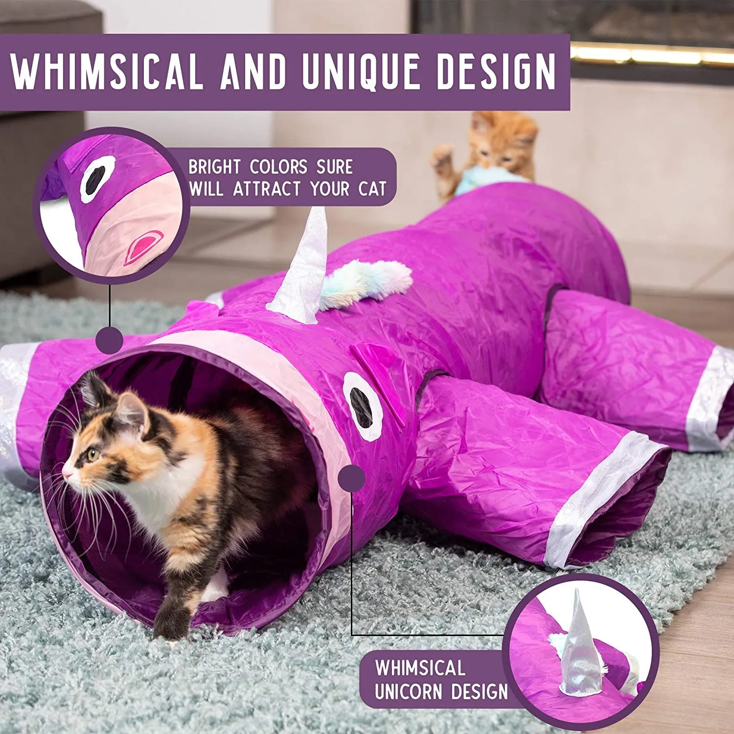 Magic Mewnicorn Multi Cat Tunnel Boredom Relief Toys