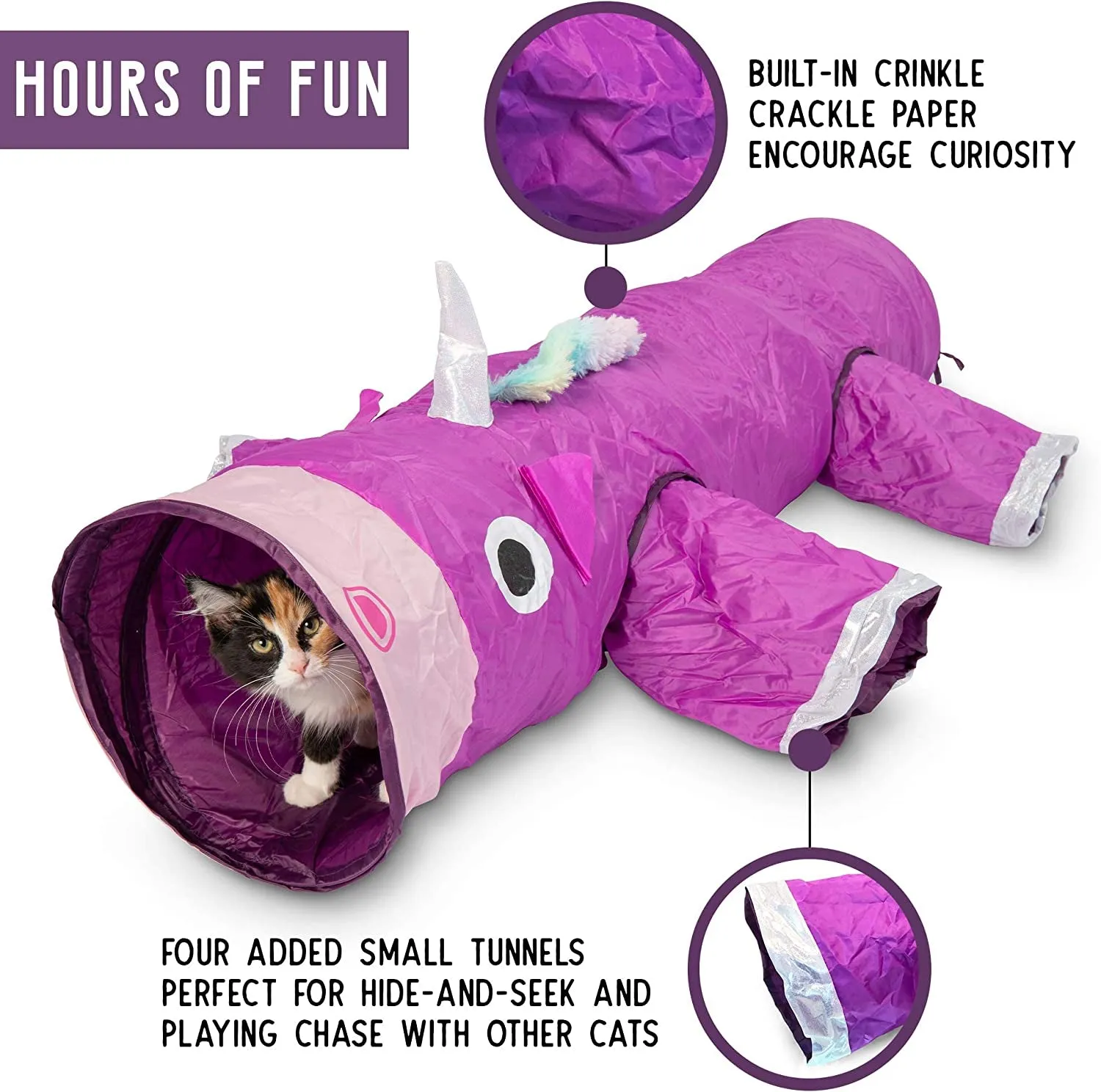 Magic Mewnicorn Multi Cat Tunnel Boredom Relief Toys