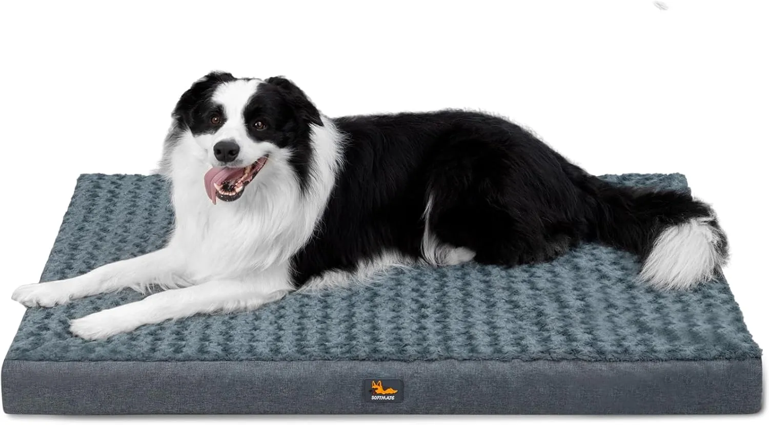 Medium Dog Bed for Dogs up to 35 lbs with Orthopedic Foam Waterproof Cover Removable and Washable Cover Fluffy Dog Crate Bed with Non-Slip Bottom