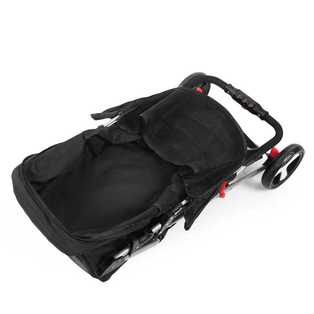 NNEDSZ 4 Wheel Pet Stroller - Black