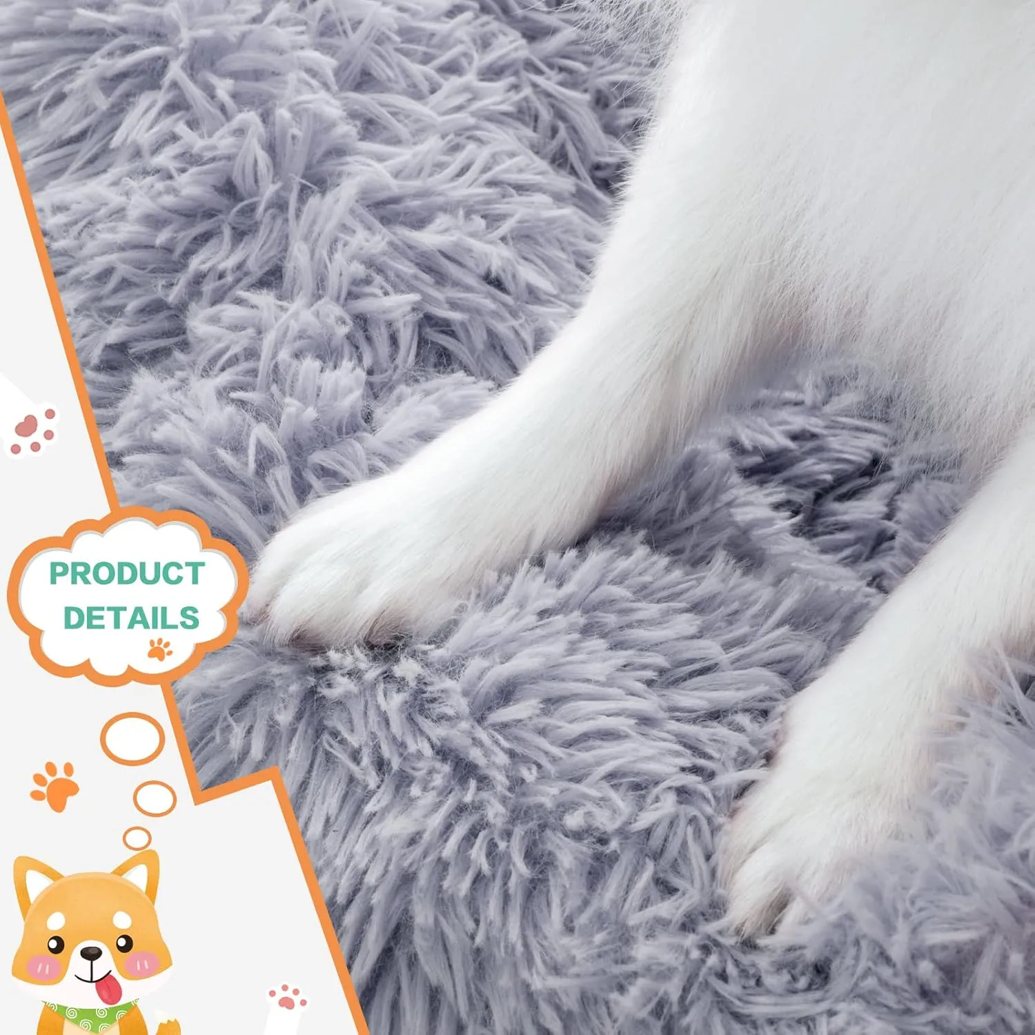 NOYAL Calming Donut Dog Bed for Small to Medium Dogs & Cats - Plush Faux Fur Anti-Anxiety Pet Bed with Machine Washable Cover & Non-Slip Base