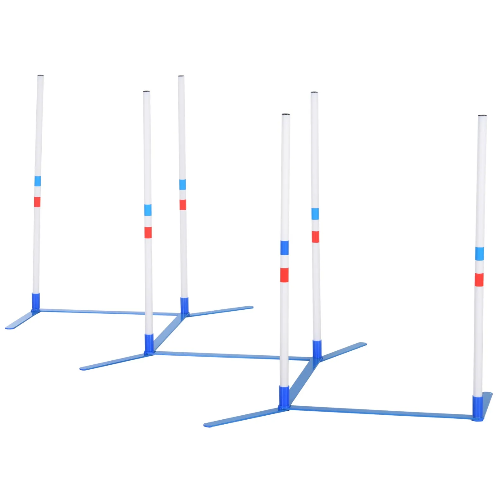 PawHut Dog Weave Pole Set Agility Starter Kit Pet Outdoor Exercise Training Set