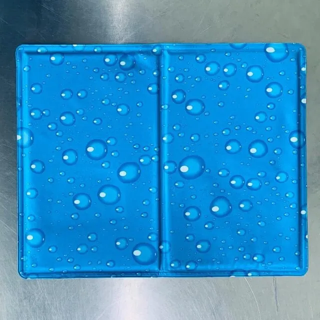 Pet cooling non-toxic mat with gel pad cushion