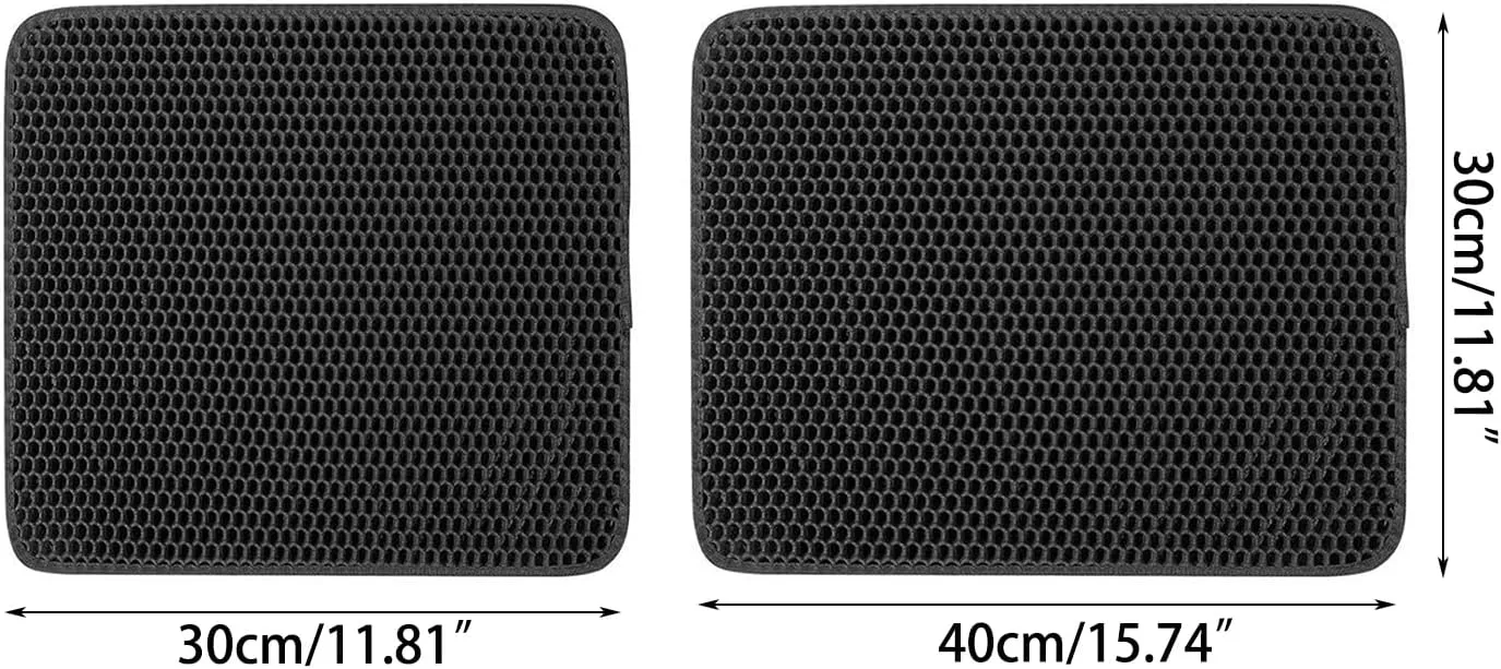 Pet Litter Mat EVA Litter Trapping Mat for Indoor Litter Box Bottom Less Waste