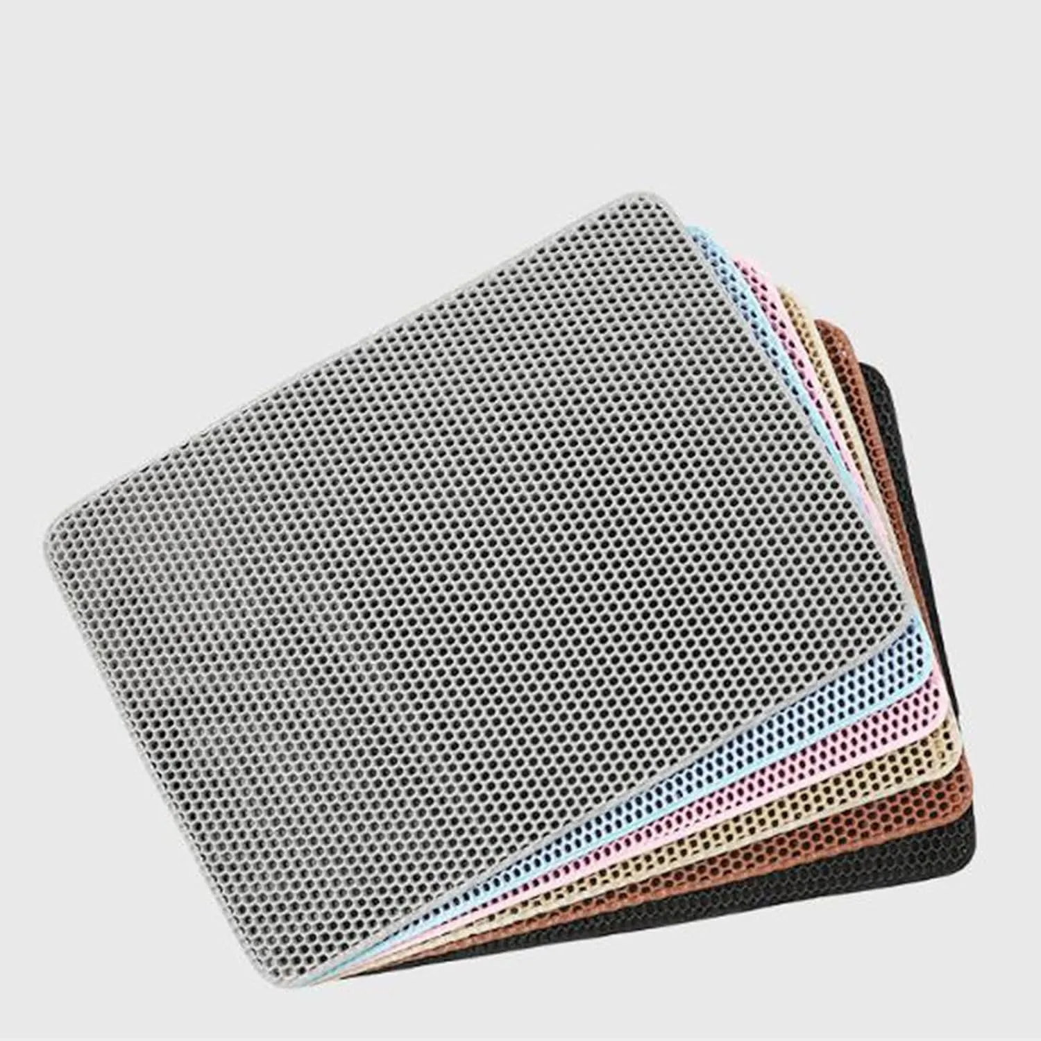 Pet Litter Mat EVA Litter Trapping Mat for Indoor Litter Box Bottom Less Waste