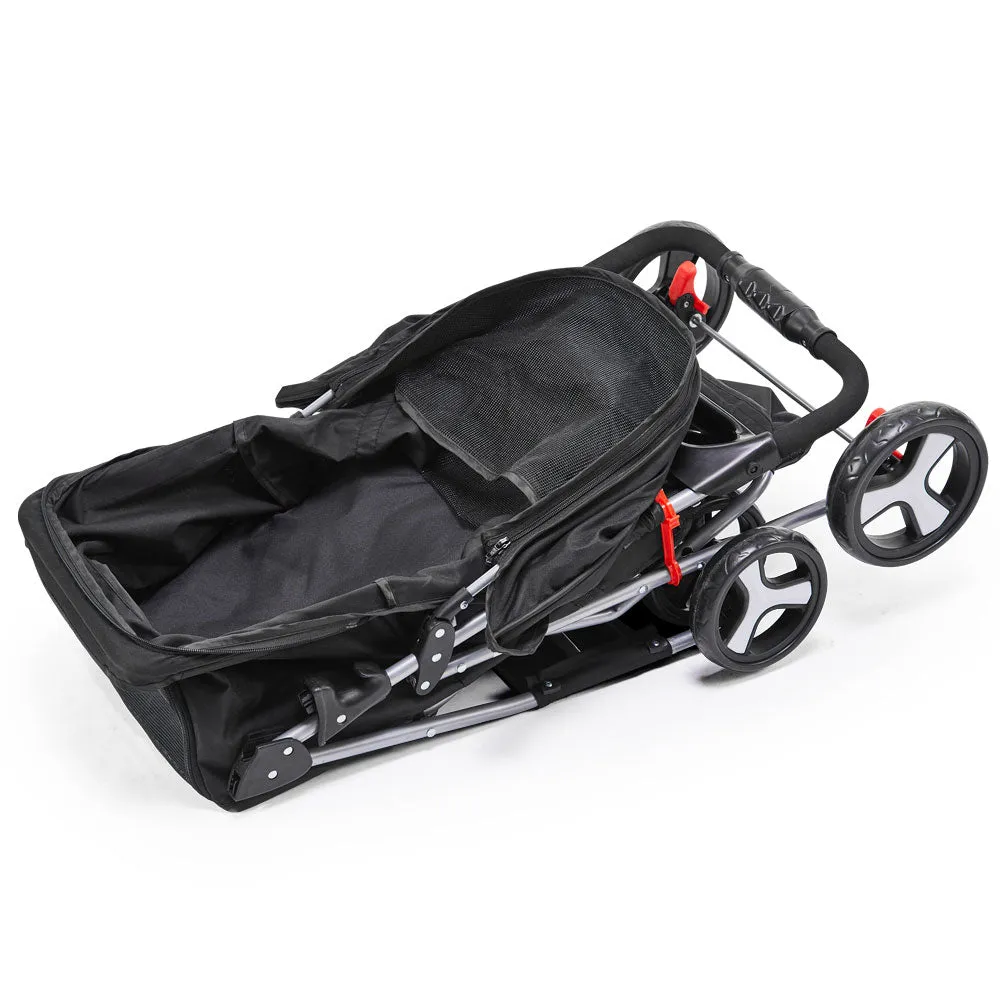 Pet Stroller 4-Wheel, Black