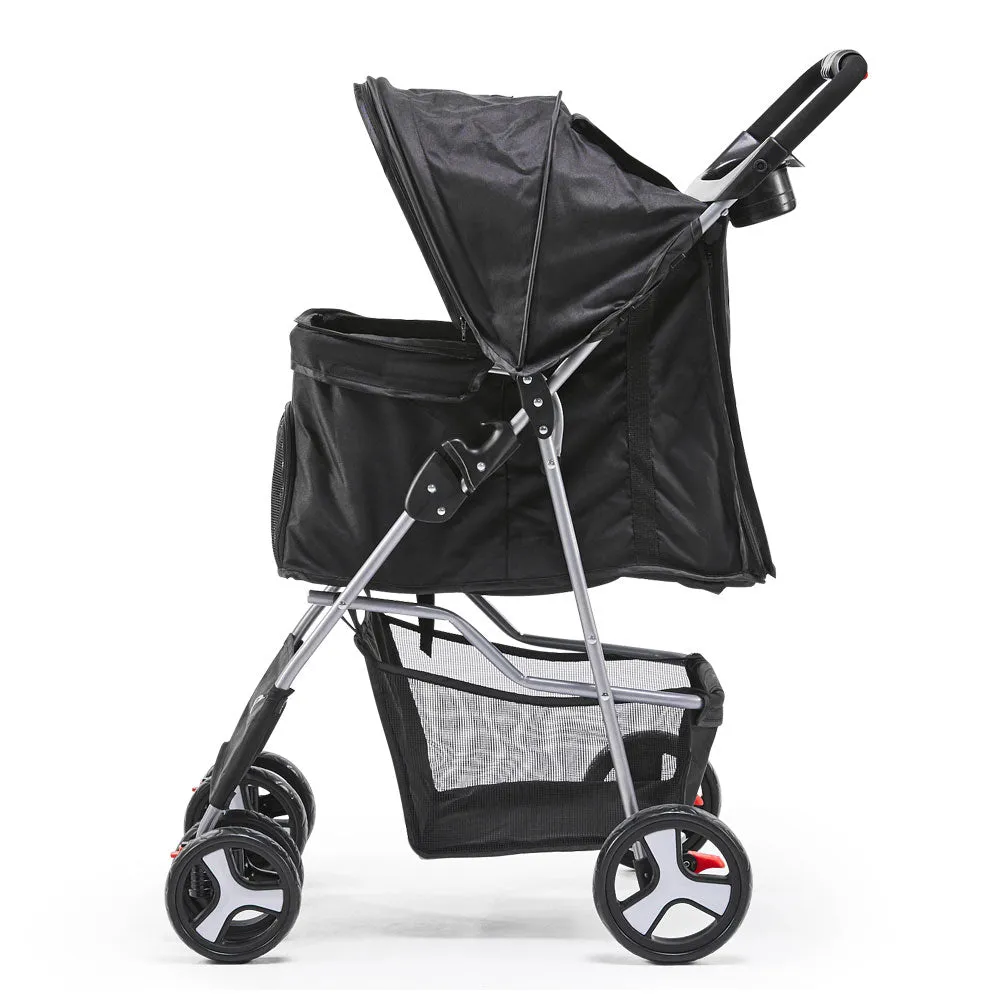 Pet Stroller 4-Wheel, Black