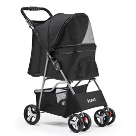 Pet Stroller 4-Wheel, Black