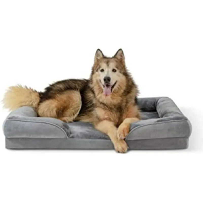 Plush Orthopedic Dog Bed With Bolstered Sides