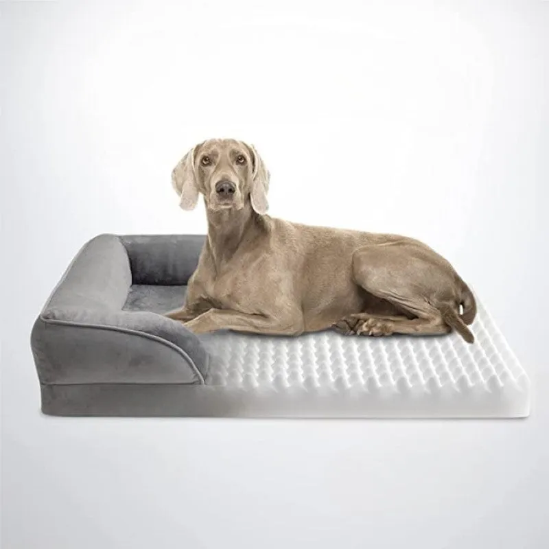 Plush Orthopedic Dog Bed With Bolstered Sides