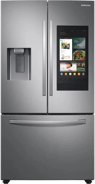 Samsung 26.5 cu. ft. Large Capacity 3-Door French Door Refrigerator with Family Hub™ and External Water & Ice Dispenser in Stainless Steel (RF27T5501SR)